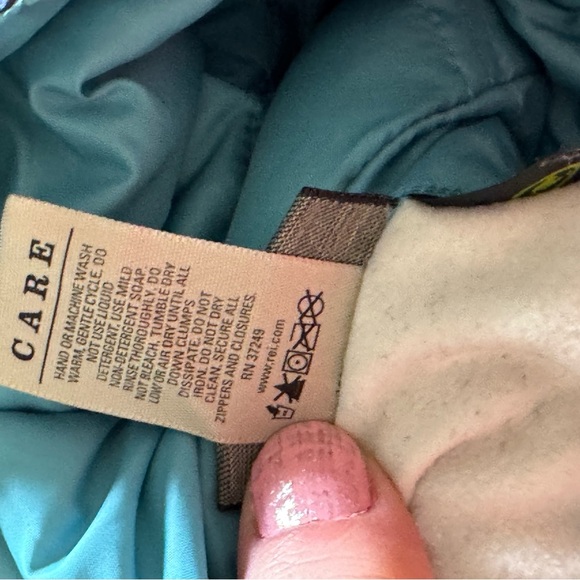 Reversible teal blue REI puffer vest size 8 - Picture 5 of 6